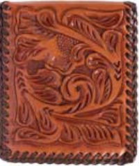 3D Belt Company AW127 Tan Wallet with Buckstitch Trim